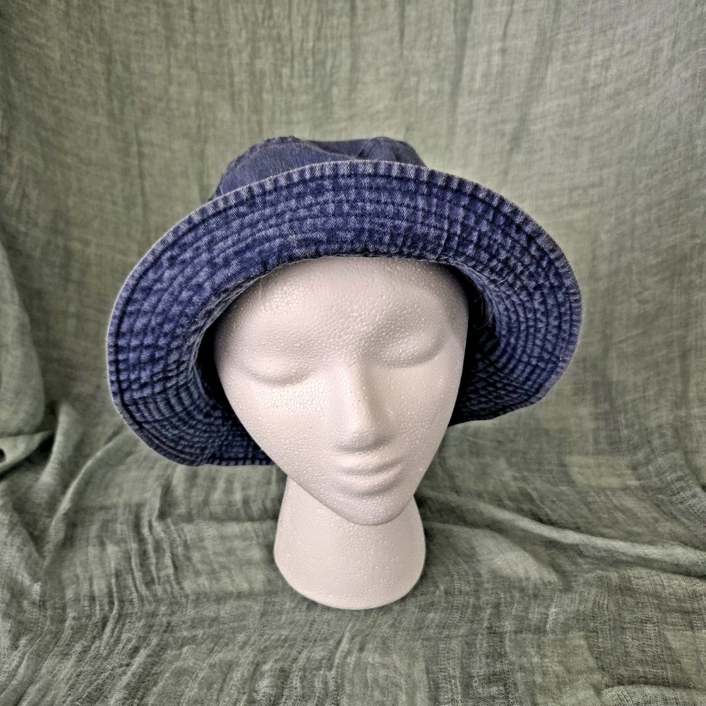 Toppers Adult Blue Denim‎ Beachcomber Bucket Hat Coastal Size l/XL